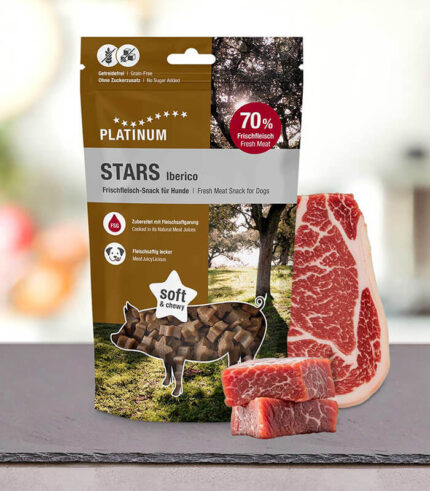 PLATINUM Stars Iberico - trening poslastice za pse sa Iberico svinjetinom (185g)