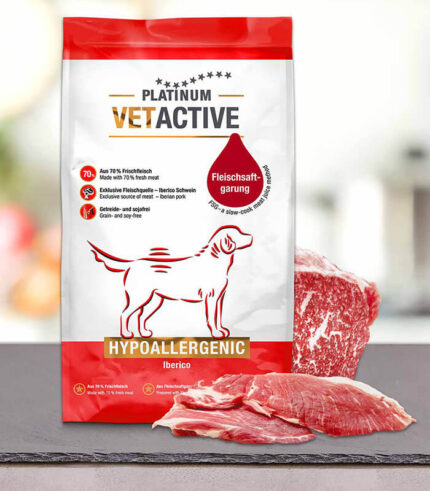 PLATINUM VetActive Hypoallergenic - suva hrana za pse sa iberijskom svinjetinom za pse sa intolerancijama (1,5kg, 5kg)