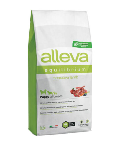 ALLEVA Equilibrium Sensitive Puppy All Breeds Lamb & Ocean Fish - hrana sa jagnjetinom i okeanskom ribom za štence svih rasa sa osetljivom probavom (12kg)