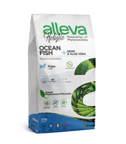 ALLEVA Holistic Puppy Maxi Ocean Fish + Hemp & Aloe Vera - grain free hrana za štence velikih rasa sa okeanskom ribom (2kg)