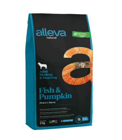 ALLEVA Natural Adult Medium-Maxi Ocean Fish & Pumpkin - low grain hrana za odrasle pse srednjih i velikih rasa sa okeanskom ribom i bundevom (2kg)