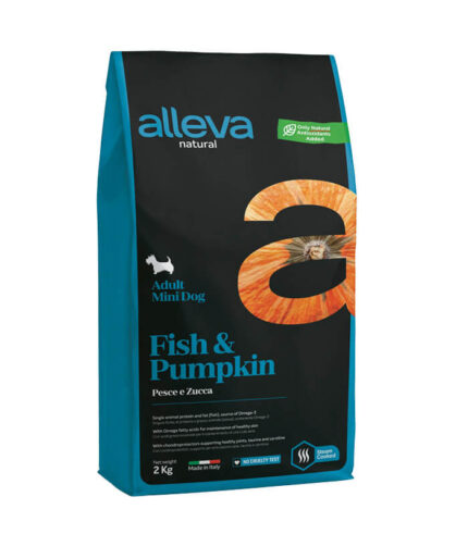 ALLEVA Natural Adult Mini Ocean Fish & Pumpkin - low grain hrana za odrasle pse malih rasa sa okeanskom ribom i bundevom (2kg)