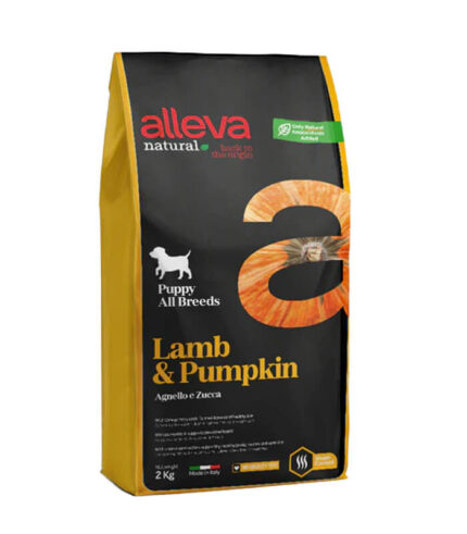 ALLEVA Natural Puppy Lamb & Pumpkin - low grain hrana za štence svih rasa sa jagnjetinom i bundevom (2kg)