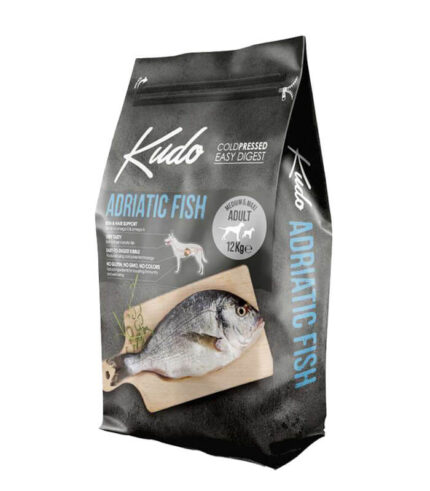 KUDO Adriatic Fish Medium & Maxi Adult - hladno presovana hrana za odrasle pse sa jadranskom ribom (12kg)