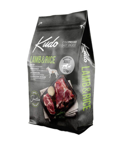 KUDO Lamb & Rice Medium & Maxi Adult - hladno presovana hrana za odrasle pse srednjih i velikih rasa sa jagnjetinom (12kg)