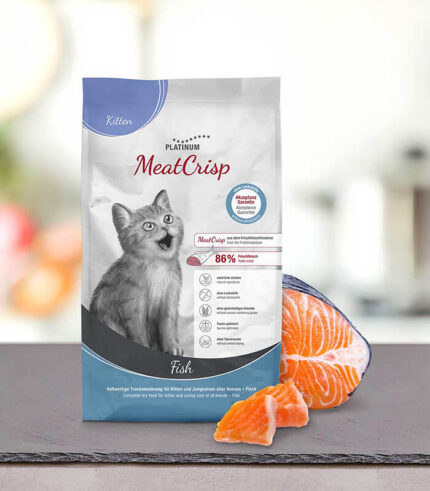 PLATINUM CAT MeatCrisp Kitten Riba – suva hrana za mačiće sa ribom (400g, 1.5kg)