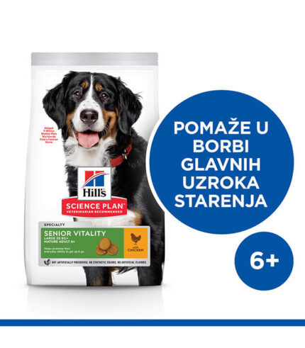 Hill’s Science Plan Senior Vitality Large Breed Mature Adult - hrana za starije pse velikih rasa sa piletinom i pirinčem (14kg)