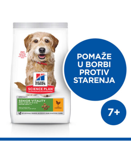 Hill’s Science Plan Senior Vitality Small & Mini Mature Adult - hrana za starije pse malih rasa sa piletinom i pirinčem (6kg)