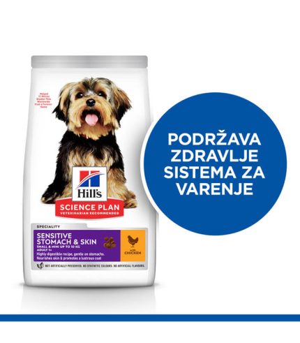 Hill’s Science Plan Sensitive Stomach & Skin Adult Small & Mini - hrana za odrasle pse malih rasa sa piletinom (1.5kg, 6kg)