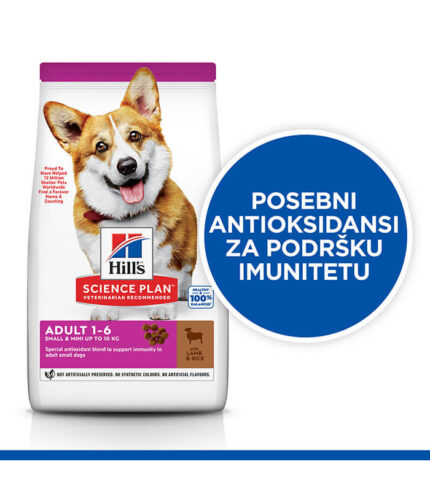 Hill’s Science Plan Small & Mini Adult - hrana za odrasle pse malih rasa sa jagnjetinom i pirinčem (1.5kg, 6kg)