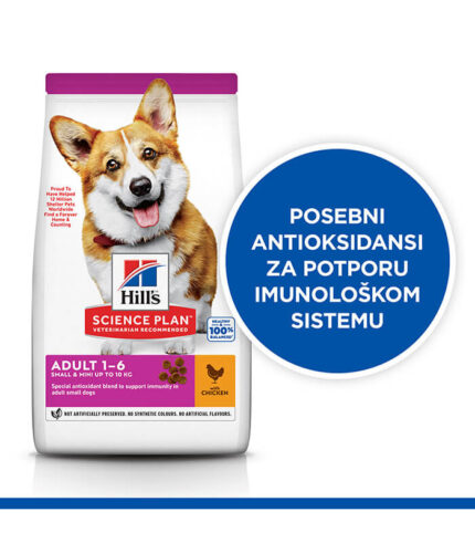 Hill’s Science Plan Small & Mini Adult - hrana za odrasle pse malih rasa sa piletinom (1.5kg, 6kg, 10kg)