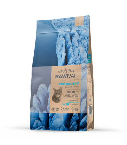 RAWIVAL North Sea’s Finest Adult Cat - losos i haringa za odrasle mačke 1.7kg
