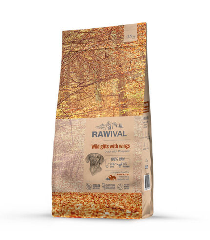 RAWIVAL Wild Gifts with Wings Adult Dog Medium & Large Breed - pačetina i fazan za odrasle pse 2.5kg