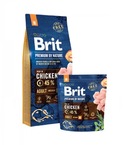 Brit Premium by Nature Adult M - hrana za odrasle pse srednjih rasa sa piletinom