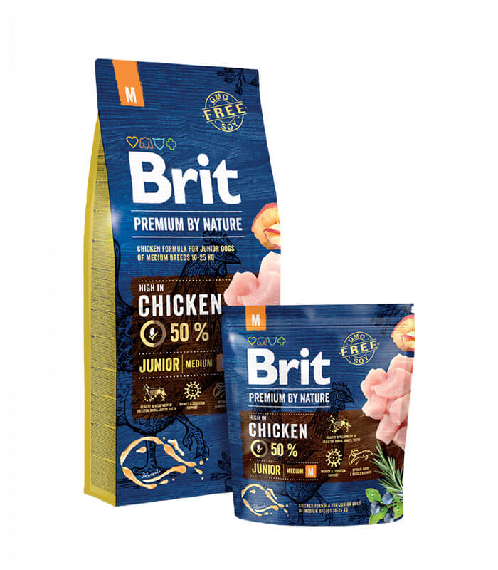 Brit Premium by Nature Junior M - hrana za štence srednjih rasa sa piletinom Brit Premium by Nature Junior M - hrana za štence srednjih rasa sa piletinom