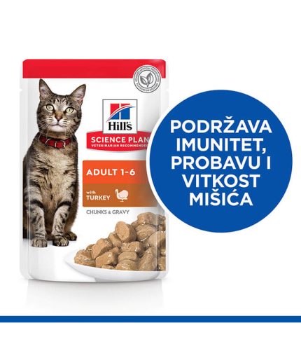 Hill’s Science Plan Adult - vlažna hrana za odrasle mačke sa ćuretinom (12x85g)