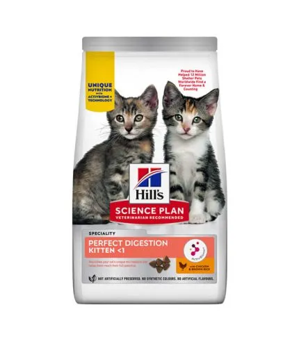 Hill’s Science Plan Perfect Digestion Kitten - hrana za mačiće sa piletinom i smeđim pirinčem (1.5kg)