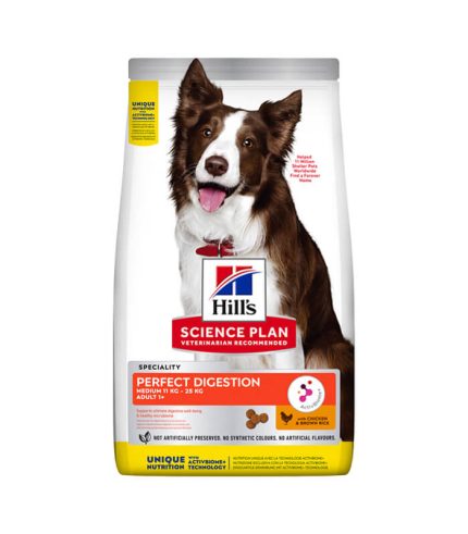 Hill’s Science Plan Perfect Digestion Medium Adult 1+ - hrana za odrasle pse srednjih rasa sa piletinom i smeđim pirinčem (14kg)