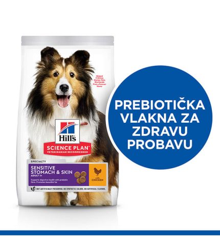 Hill’s Science Plan Sensitive Stomach & Skin Adult Medium - hrana za odrasle pse srednjih rasa sa piletinom (2.5kg, 14kg)