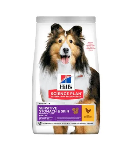 Hill’s Science Plan Sensitive Stomach & Skin Adult Medium - hrana za odrasle pse srednjih rasa sa piletinom (2.5kg, 14kg)