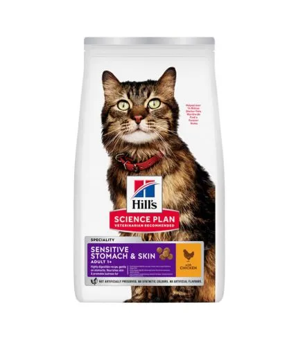 Hill’s Science Plan Sensitive Stomach & Skin Adult - hrana za odrasle mačke sa piletinom za osetljivo varenje i zdravlje kože (1.5kg)