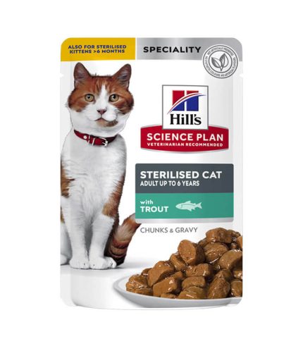 Hill’s Science Plan Sterilised Adult Cat - vlažna hrana za sterilisane mačke sa pastrmkom (12x85g)