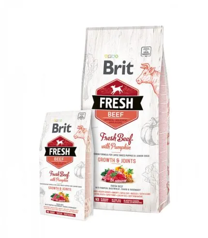 Brit Fresh Beef with Pumpkin Puppy Large Bones & Joints - hrana sa svežom govedinom za štence velikih rasa