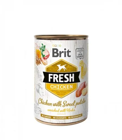 Brit Fresh Chicken with Sweet Potato - vlažna hrana za pse sa piletinom i batatom (400g)