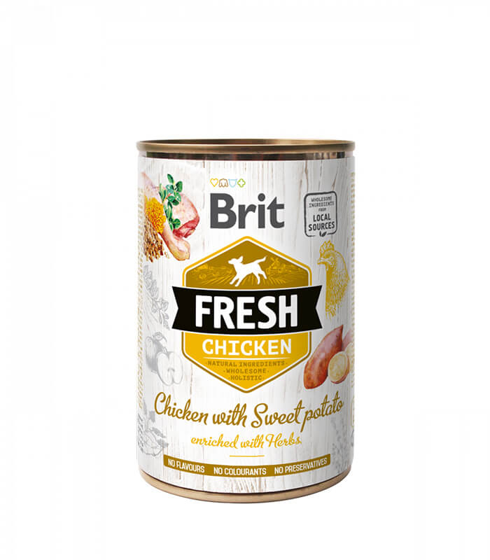 Brit Fresh Chicken with Sweet Potato - vlažna hrana za pse sa piletinom i batatom (400g) Brit Fresh Chicken with Sweet Potato - vlažna hrana za pse sa piletinom i batatom (400g)