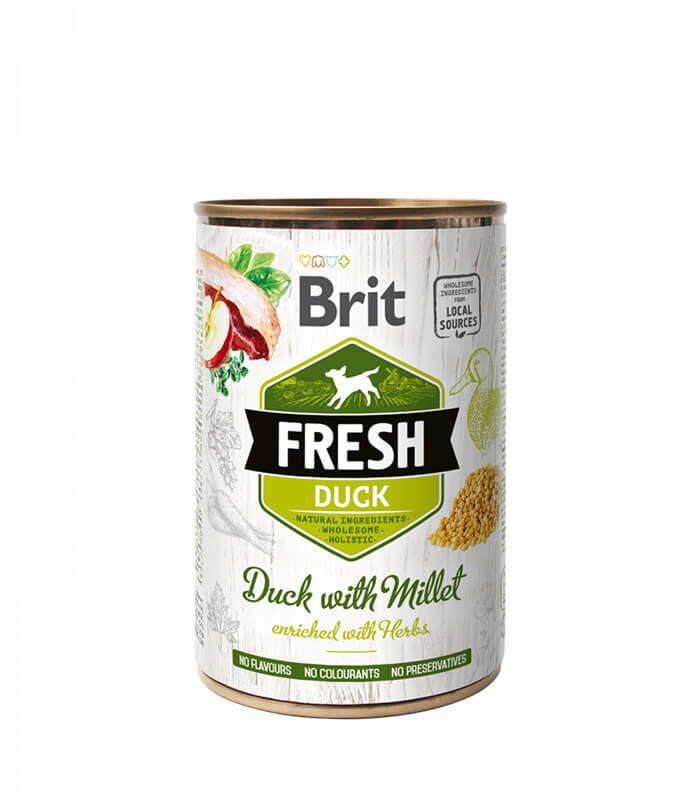 Brit Fresh Duck with Millet - vlažna hrana za pse sa pačetinom i prosom (400g) Brit Fresh Duck with Millet - vlažna hrana za pse sa pačetinom i prosom (400g)