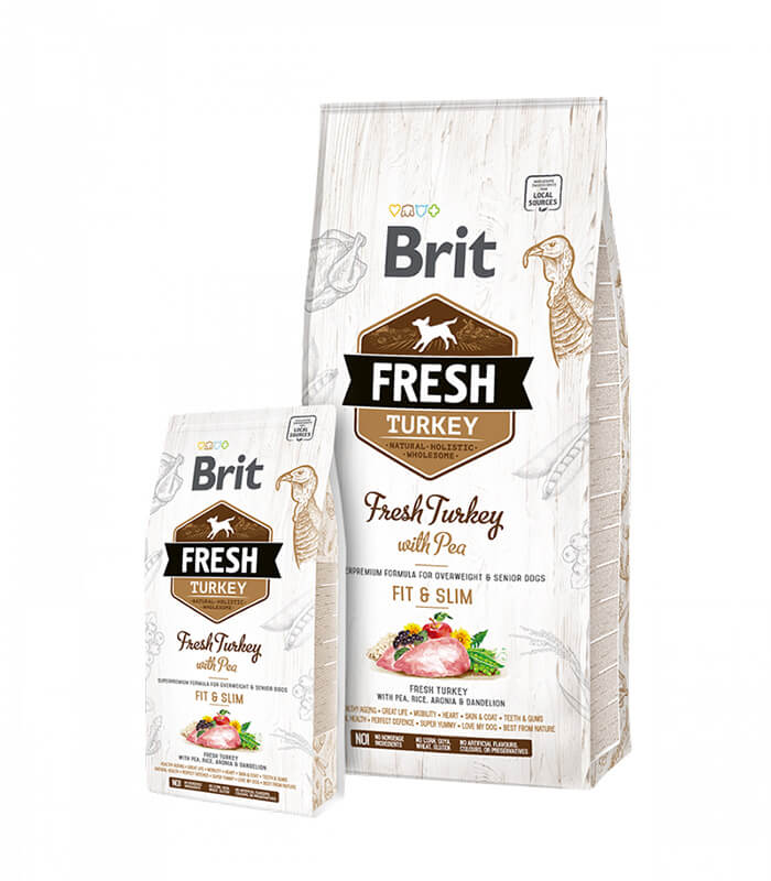 Brit Fresh Turkey with Pea Adult Fit & Slim - hrana sa svežom ćuretinom za odrasle i starije pse Brit Fresh Turkey with Pea Adult Fit & Slim - hrana sa svežom ćuretinom za odrasle i starije pse
