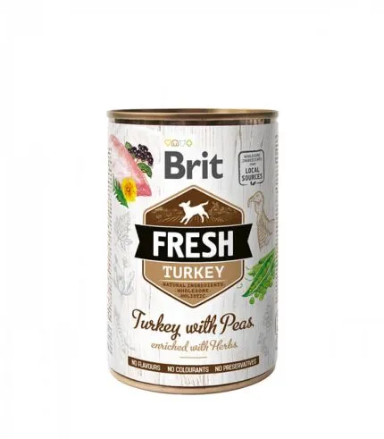 Brit Fresh Turkey with Peas - vlažna hrana za pse sa ćuretinom i graškom (400g)