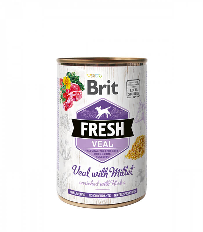 Brit Fresh Veal with Millet - vlažna hrana za pse sa teletinom i prosom (400g) Brit Fresh Veal with Millet - vlažna hrana za pse sa teletinom i prosom (400g)