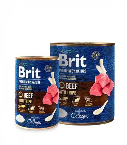 Brit Premium by Nature Beef with Tripe - vlažna hrana za odrasle pse sa govedinom i tripicama (400g, 800g)