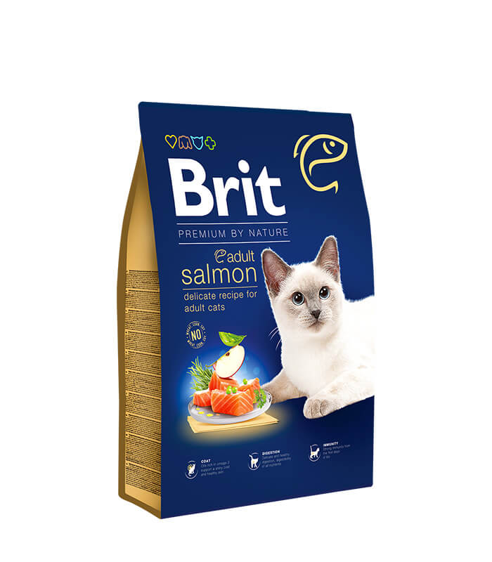 Brit Premium by Nature Cat Adult Salmon - hrana za odrasle mačke sa lososom Brit Premium by Nature Cat Adult Salmon - hrana za odrasle mačke sa lososom