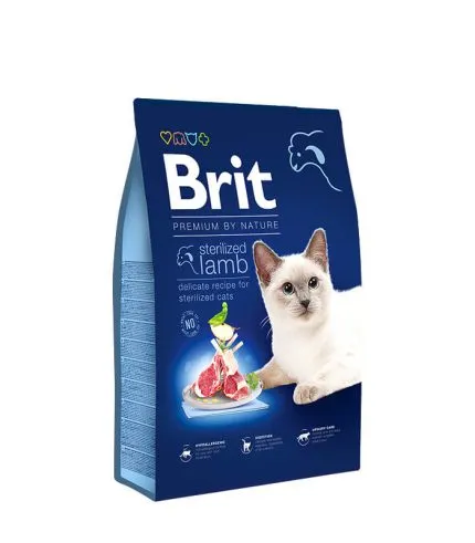 Brit Premium by Nature Cat Sterilized Lamb - hrana sa jagnjetinom za sterilisane mačke sa osetljivim varenjem