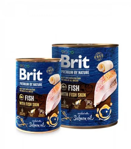 Brit Premium by Nature Fish with Fish Skin - vlažna hrana za odrasle pse sa ribom i ribljom kožom (400g, 800g)