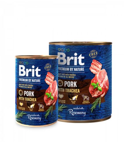 Brit Premium by Nature Pork with Trachea - vlažna hrana za odrasle pse sa svinjetinom i svinjskim dušnikom (400g, 800g)