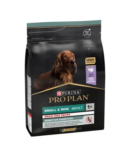 PURINA PRO PLAN Sensitive Digestion Grain Free Small & Mini Adult Turkey - hrana za odrasle pse malih rasa sa ćuretinom (2.5kg, 7kg)